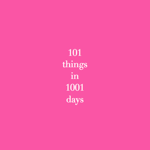 101 things in 1001 days